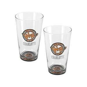  Whisky River, Charlotte Set Of 2 Pint Glasses: Sports 