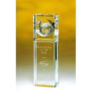  Crystal Absolute Globe Trophy   Medium