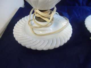   White Milk Glass Electric Table Lamp Mercury GE 250W NR!  