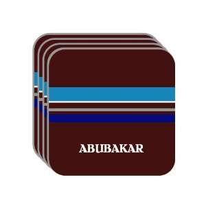 Personal Name Gift   ABUBAKAR Set of 4 Mini Mousepad Coasters (blue 