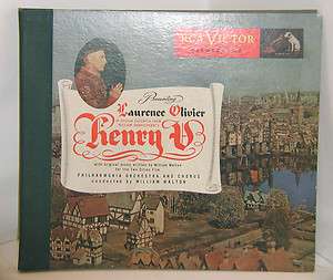 Shakespeare   Henry V Laurence Olivier 78 12 RCA Victor Recordrama 