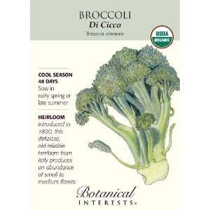  Broccoli Di Cicco Certified Organic Seed: Patio, Lawn 