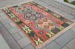 Turkish Rug Kilim 75 x 106 Hand Woven Wool Kelim Hand Knotted from 
