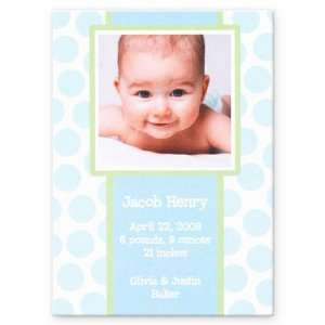  Olivers Polka Dots Birth Announcement Baby