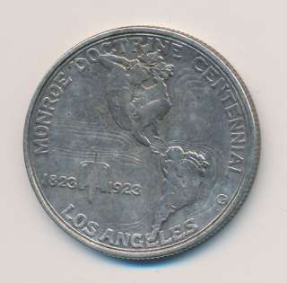 1923 S Monroe Doctrine Centennial Silver Commemorative Half Dollar, 50 
