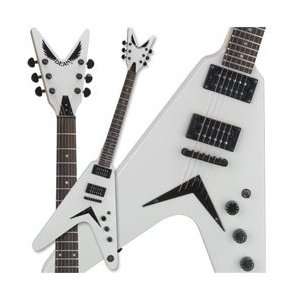  Dean V Electric Guitar, Bolt On, Metallic White with 