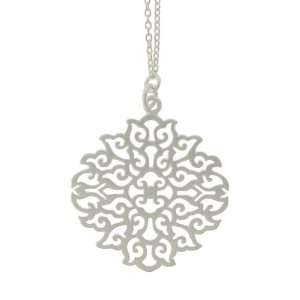    Tashi Brushed Sterling Silver Brocade Necklace: Tashi: Jewelry