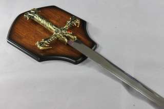 44 MEDIEVAL THE BARBARIAN Dragon SWORD w/ Plaque New  