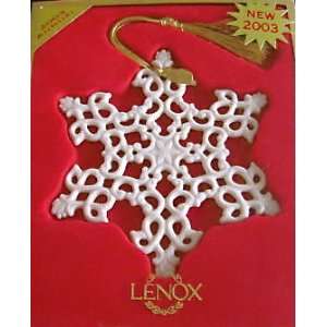 Lenox 2003 Snow Fantasies Christmas Snowflake Ornament New 