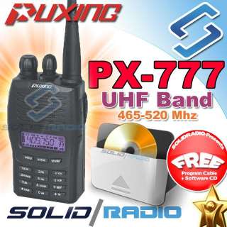 Up for sale is a original Puxing PX 777 UHF transceiver with FREE 