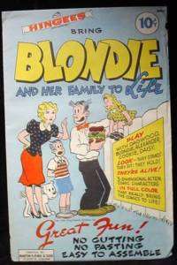 Hingees Blondie 3 Dimensional Paper Doll Comics 1944  