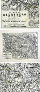 1855 Alison Military Map   Battle of Abensberg Napoleon  