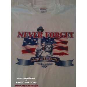    Never Forget   USA Flag T shirt (X large) New: Everything Else
