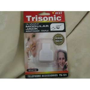  3 WAY MODULAR JACK ADAPTADOR TRIPLE WHITE Electronics