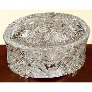    5 Long Portico Oval Crystal Music Jewelry Box: Home & Kitchen