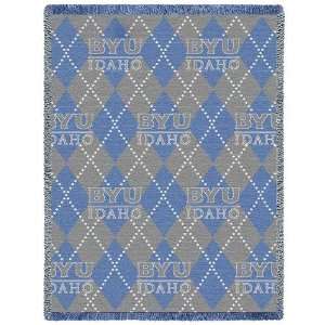  Brigham Young Idaho Plaid Jacquard Woven Throw   69 x 48 