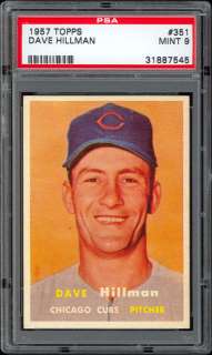 1957 Topps #351 Dave Hillman PSA 9 MINT  