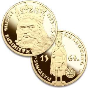 Polish Piast Dynasty, King Wielki   24K GP 925pf Silver 