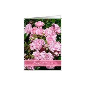  Pink Floral Birthday 75th Card: Toys & Games