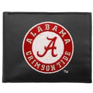  Alabama Crimson Tide Black Embroidered Billfold Wallet 