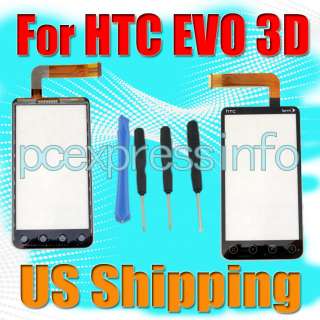 Touch Screen Glass Digitizer For HTC EVO 3D Replacement 100% Brand New 