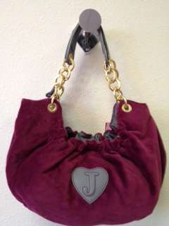   nwt juicy girls club logo hobo style with gathered top chain and