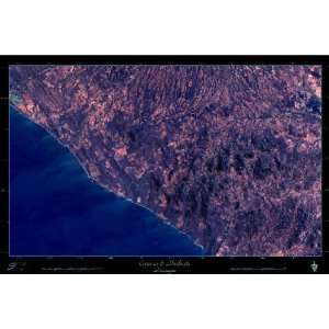  Casares, Nicaragua Satellite map/print art: 36x24 glossy 