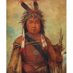   STORM WAR CHIEF BY GEORGE CATLIN SMALL CANVAS REPRO: Home & Kitchen