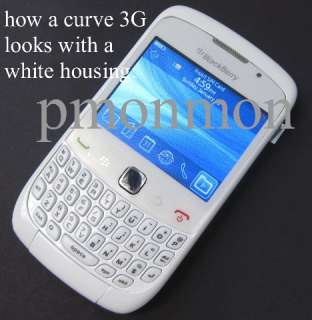 Blackberry Curve 3G 9330 White Faceplate Housing w Lens  