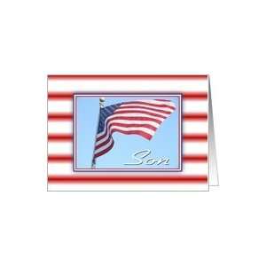 Father`s Day For Son American Flag Patriotic, Card: Health 