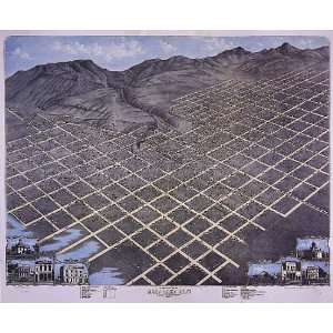  BIRDS EYE VIEW SALT LAKE CITY MAP VINTAGE POSTER 