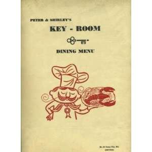    Peter & Shirleys Key Room Menu Ocean City MD 1970 