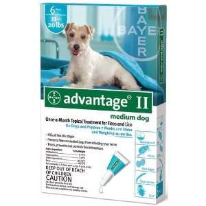 ADVANTAGE II Dog Flea Control 11 20 lbs Teal 4 Month Pet 