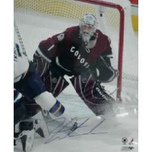  David Aebischer Autographed 16x20 Colorado Avalanche 