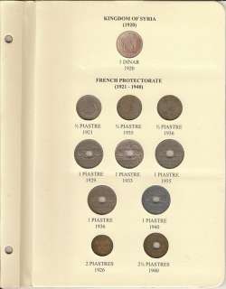 Syria 1920 1960 Coin Collection Album   Limited Edition  
