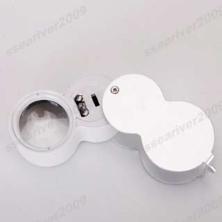 40x 25mm Jewelers Watch Eye Magnifier LED Glass Loupe  