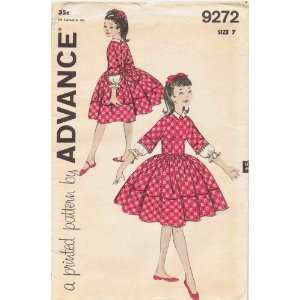   Sewing Pattern Girl Full Skirt Dress Size 7 Arts, Crafts & Sewing