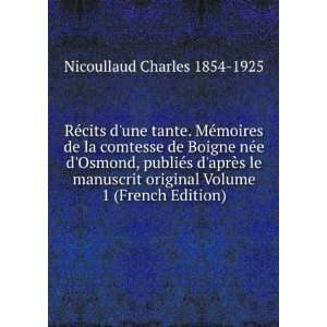   Volume 1 (French Edition): Nicoullaud Charles 1854 1925: Books