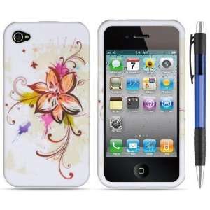 Paint Brush Flower On White Design Protector Hard Case Cover for Apple 