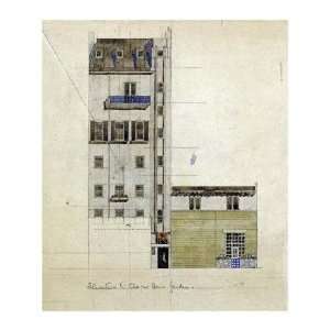  London, Elevation of Proposed Studio, 1920 by Charles rennie 