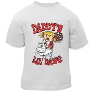   Bulldogs White Toddler Daddys Lil Dawg T shirt: Sports & Outdoors