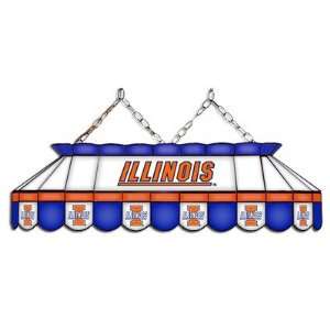   Fighting Illini 40 MVP Full Size Stained Glass Pool Table Lamp