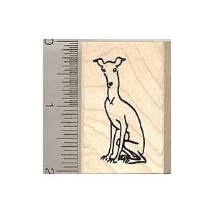  Whippet Dog Rubber Stamp   Wood Mounted: Home & Kitchen