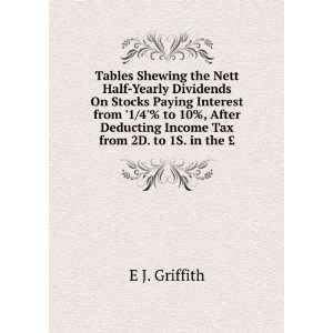   After Deducting Income Tax from 2D. to 1S. in the Â£ E J. Griffith