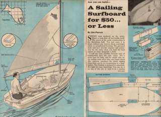 SAILING SURFBOARD BOAT PLANS VERY EASY WIND SURFING  