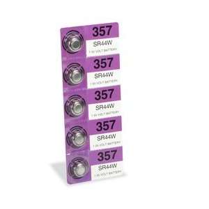  Size 357 Button Cell Batteries   5 Pack Electronics