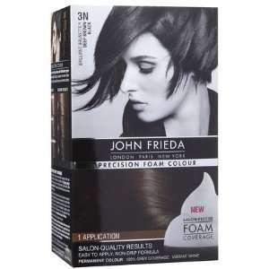 John Frieda Precision Foam Hair Colour, Deep Brown Black 3N (Quantity 