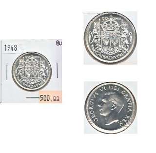 1948 Canada 50 cent Brilliant Uncirculated  
