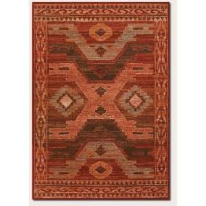   Runner Area Rug Geometric Pattern in Rustic Red Color
