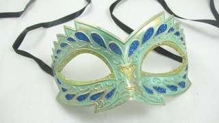 Blue Gold Venetian Mardi Gras Masquerade Mask  